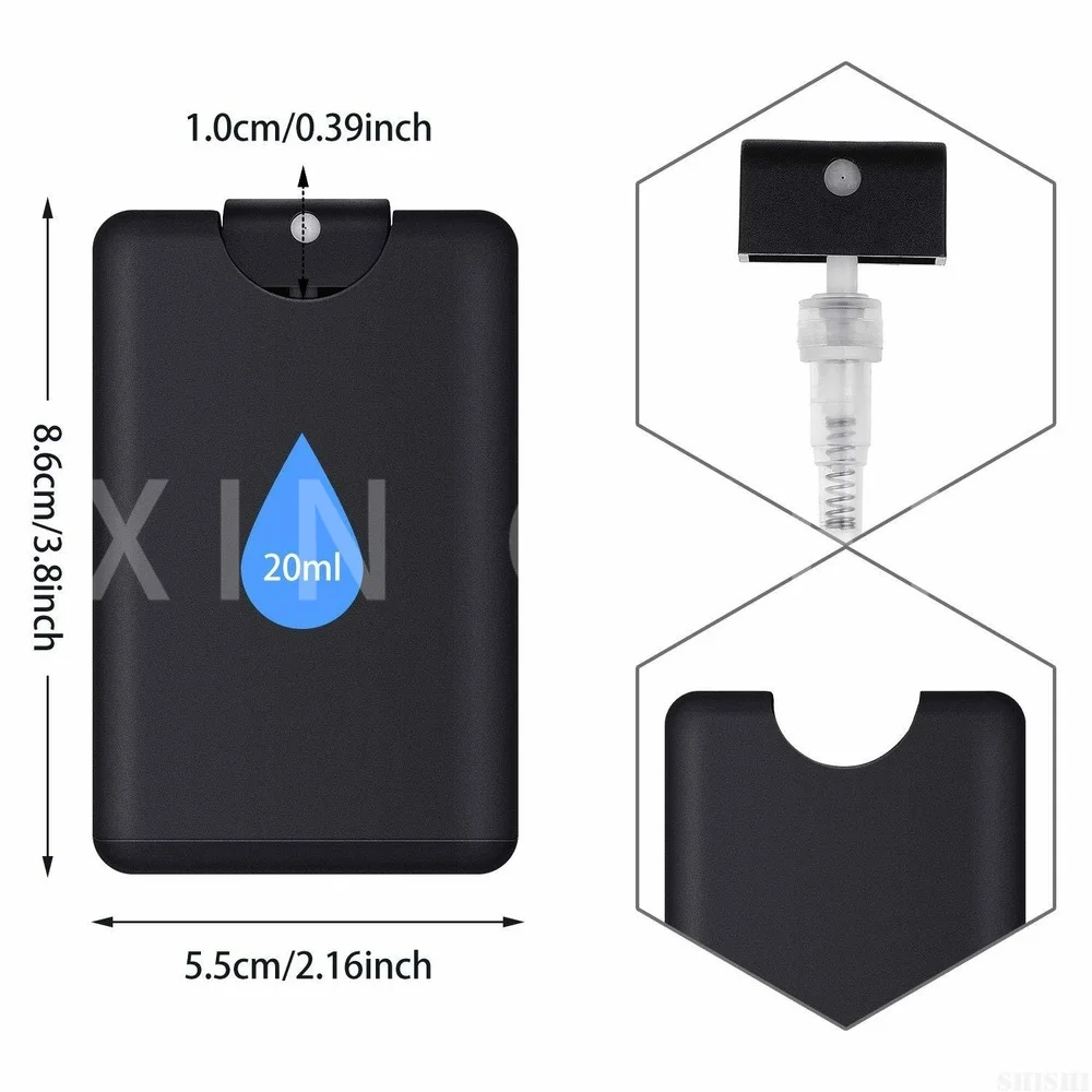1pcs 20 ML Cardcase-like Plastic Perfume Spray Bottles Refillable Portable Mini Fine Mist Sprayer for Travel Makeup Tools