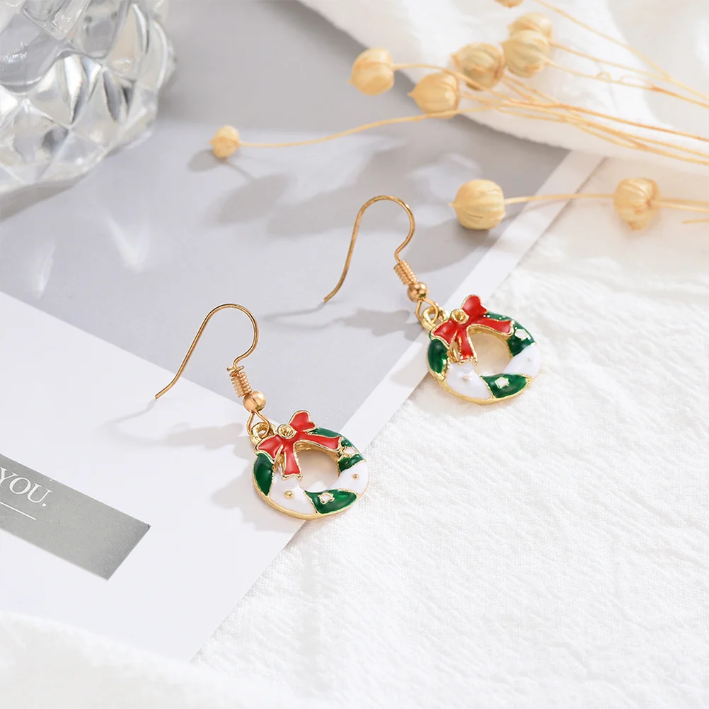 

6 Pairs Christmas Glove Set Bell Earrings Festive Funny for Women Dangle Trendy