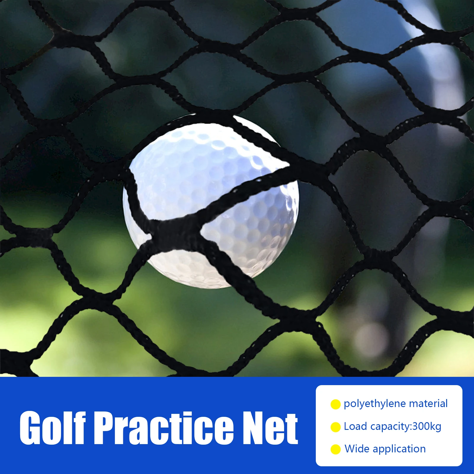 Rugged Golf Practice Net for Backyards, High-Impact Resistance, Black Sports Training Nets