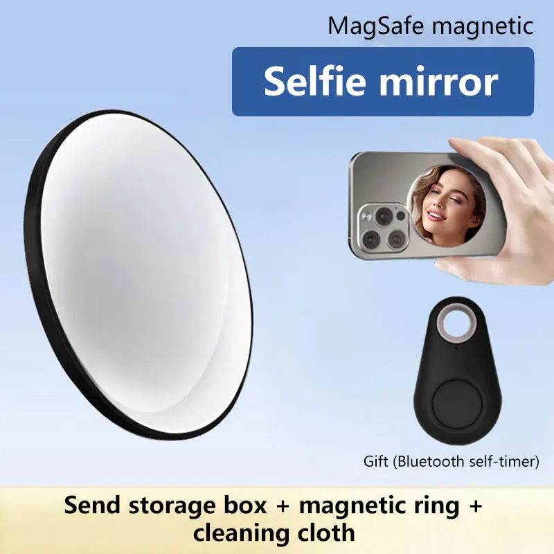 

Магнитный металлический задний зеркало для селфи, видеоблог, фотоассистентный выпуклый объектив для камеры MagSafe, IPhone, Samsung, аксессуары для фотосъемки