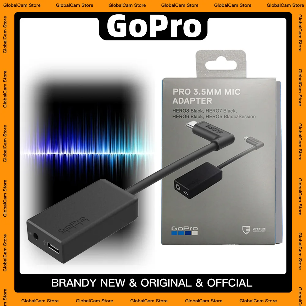 GoPro Original Accessory AAMIC-001 Pro 3.5mm Mic Adapter External Professional-level Microphone Adapter