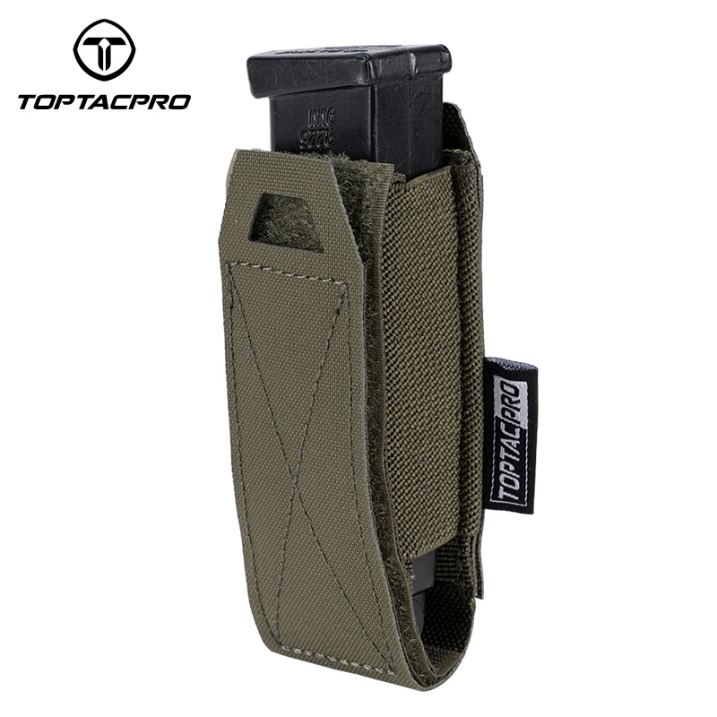 TOPTACPRO Tactical Mag Pouch LSR 9mm Mag Carrier Fast release Expandable MOLLE 8501