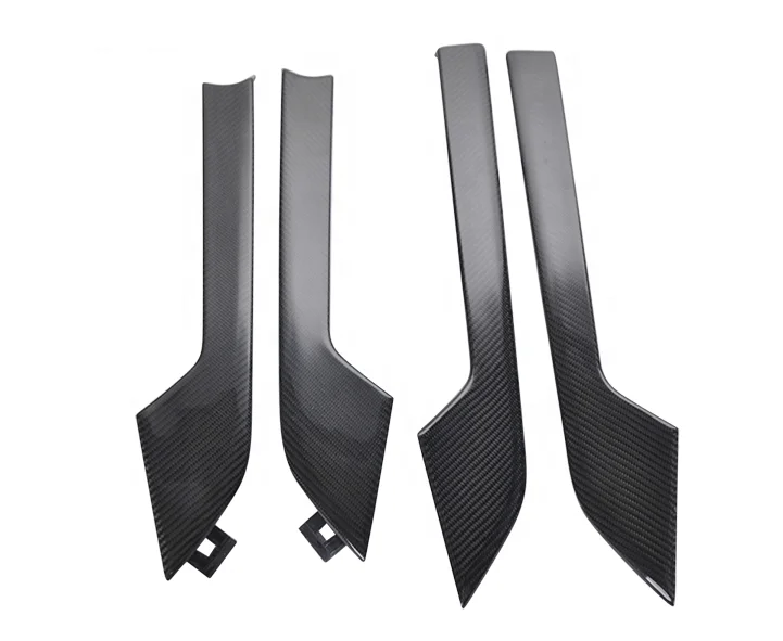 Carbon Fiber Interior Trim Dashboard Cover for A4 S4 Door Handle Trim Center Console Cover 2016-2020 Steering Wheel