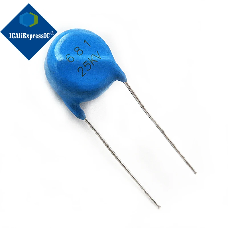 5piece 681/25KV Y5T 681K25KV 681 25KV 680PF 25KV681 High Voltage Ceramic Capacitors