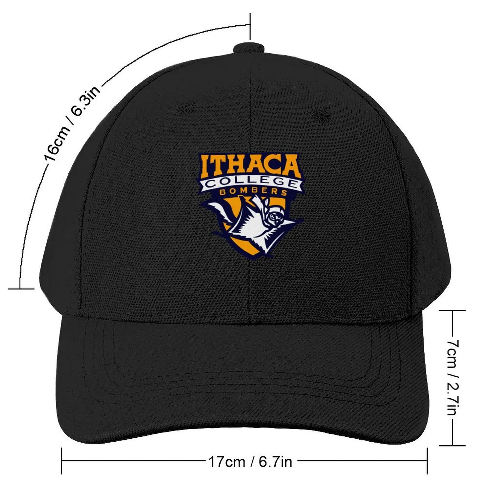 Ithaca College Baseball Cap Sunscreen Snapback Cap Hat Man Luxury black Women's Golf Wear Men's