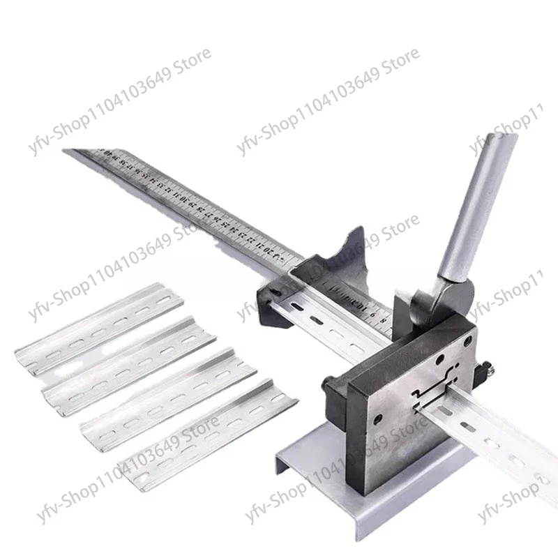 Din guide rail cutter gauge double guide wire simple cutting machine C45 multifunctional Din guide rail cutting machine