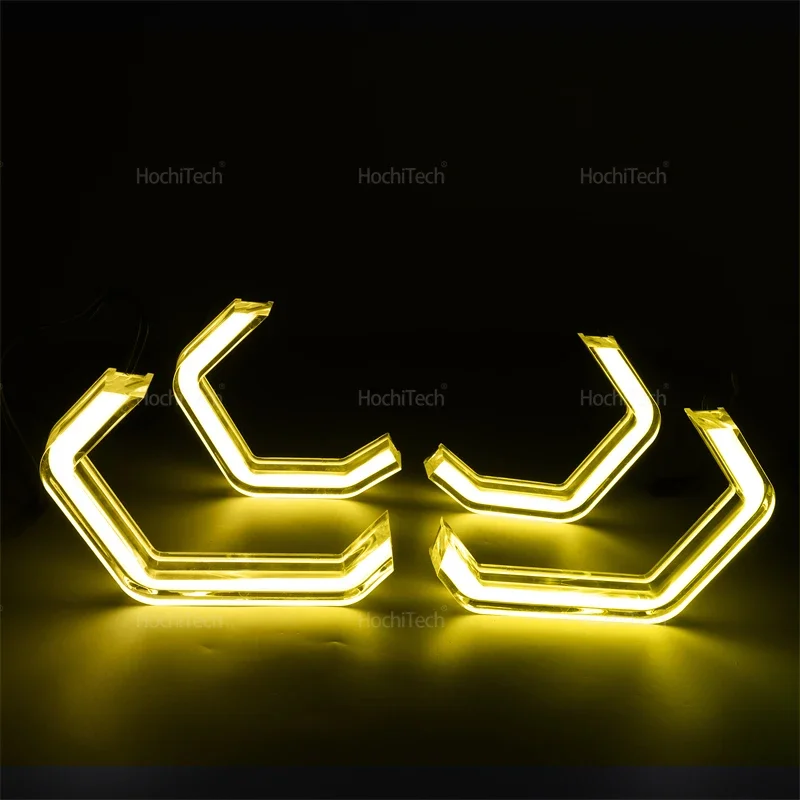 Crystal M4 Style LED Angel Eyes Bulb Ring Lemon Yellow Lamp DRL Styling Light for BMW E92 E93 Coupe Cabriolet M3 Pre LCI and LCI view 5