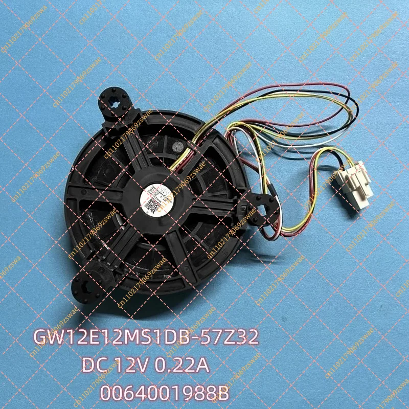 Refrigerator Freezer Fan Replacement Compatible for Candy GW12E12MS1DB-57Z32 0064001988B 4-Wire