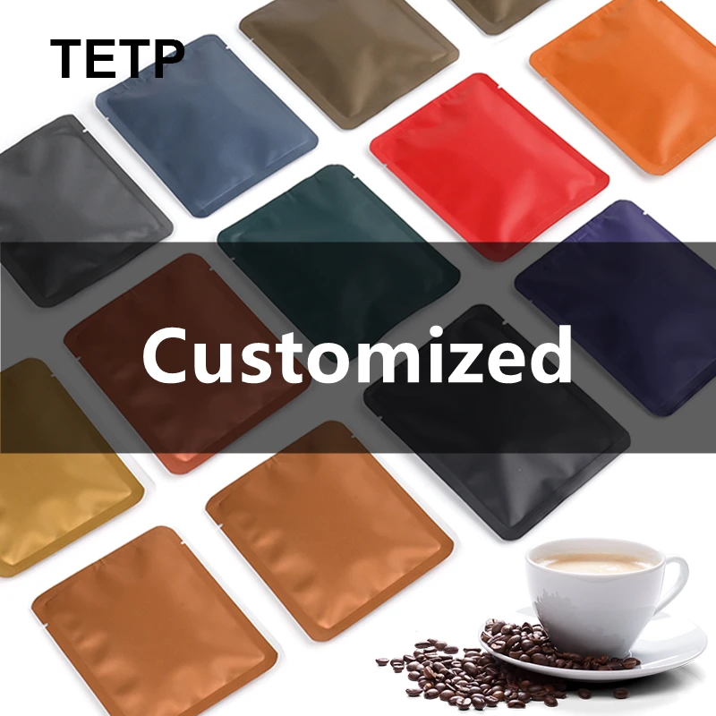 

TETP Customized Logo Coffee Powder Packaging Bag Aluminum Film Inner Machine Hot Seal Portable Hanging Ear Coffee Tea Packaging