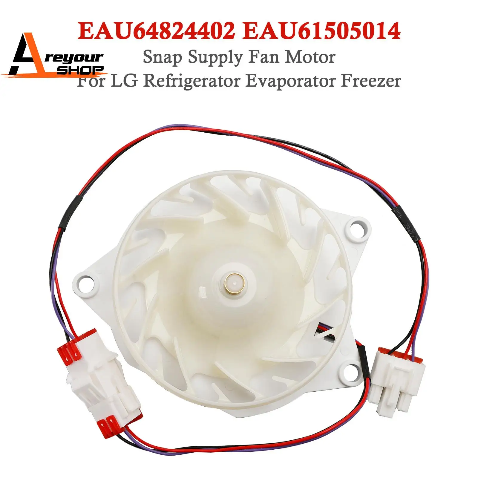 EAU64824402 Snap Supply Fan Motor for LG Refrigerator Evaporator Freezer