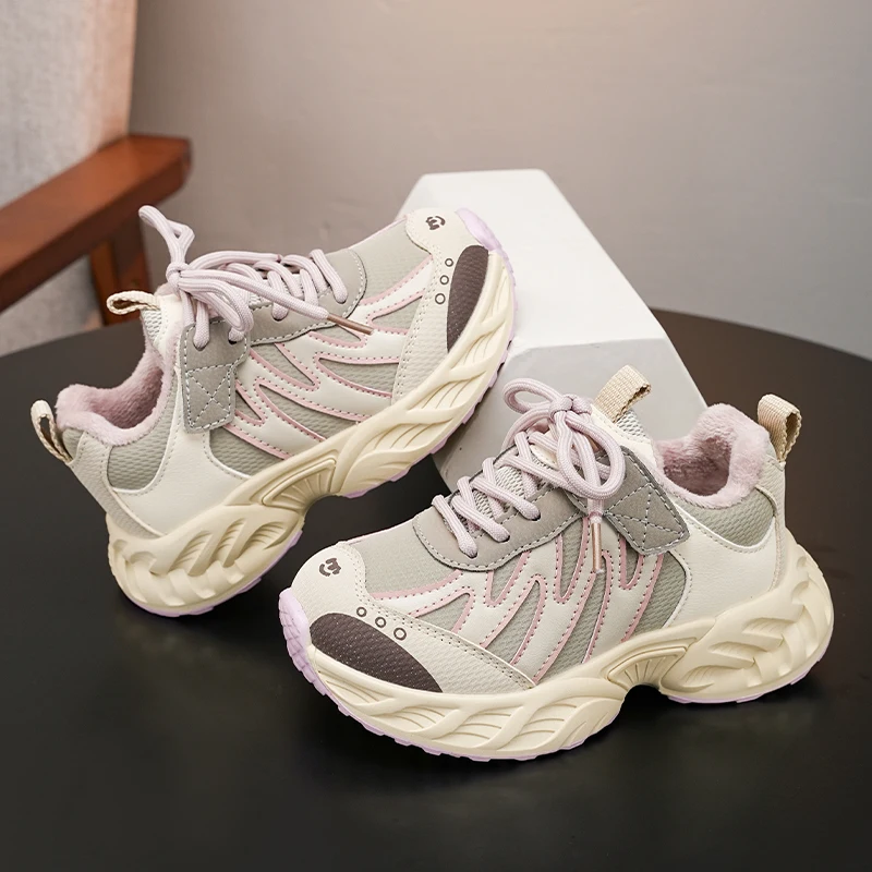 

Кроссовки для бега для мальчиков и девочек, удобные детские кроссовки на толстой мягкой подошве, новинка зимы 209, детская спортивная обувь, замшевая теплая нескользящая обувь