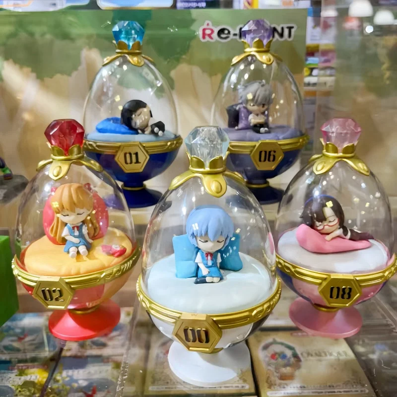 

Genuine Re-Ment Neon Genesis Evangelion Sleep Ball Series Sleeping Eggs Anime Peripherals Desktop Decoration Surprise Gifts