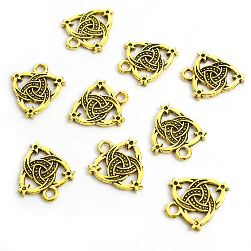 20pcs Feature Celtic Knot Alloy Charms Retro Symbol of Strength Openwork Pendants For DIY Necklace Bracelet Earrings Amulet