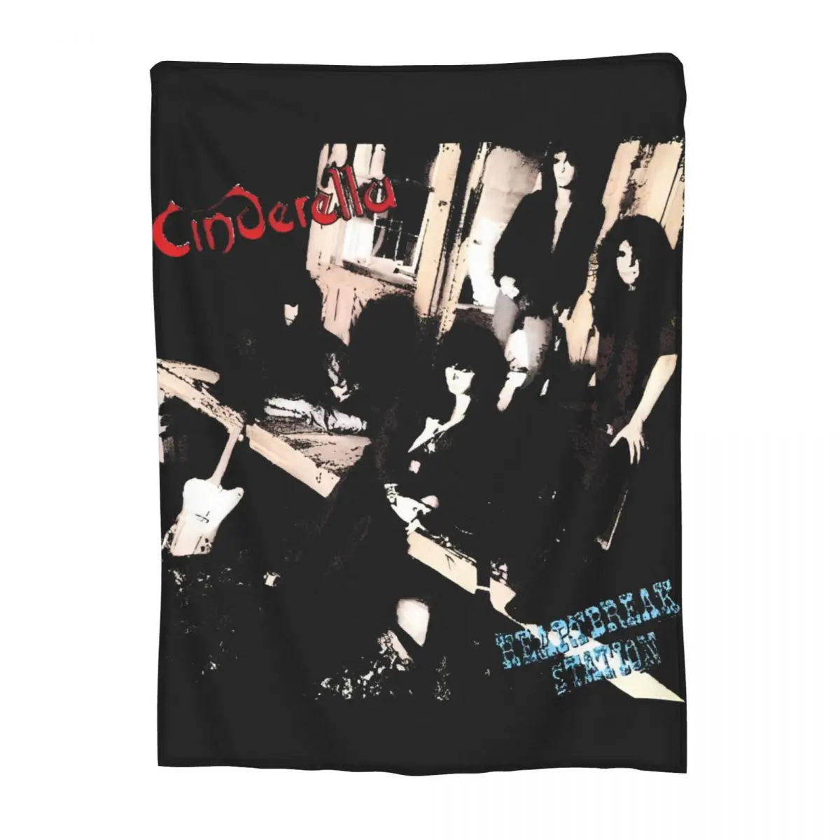 CINDERELLAs HEARTBREAK MERCH VTG Metal Band Blanket Fleece Comfortable Soft Throw Blankets for Bedroom Bedspread