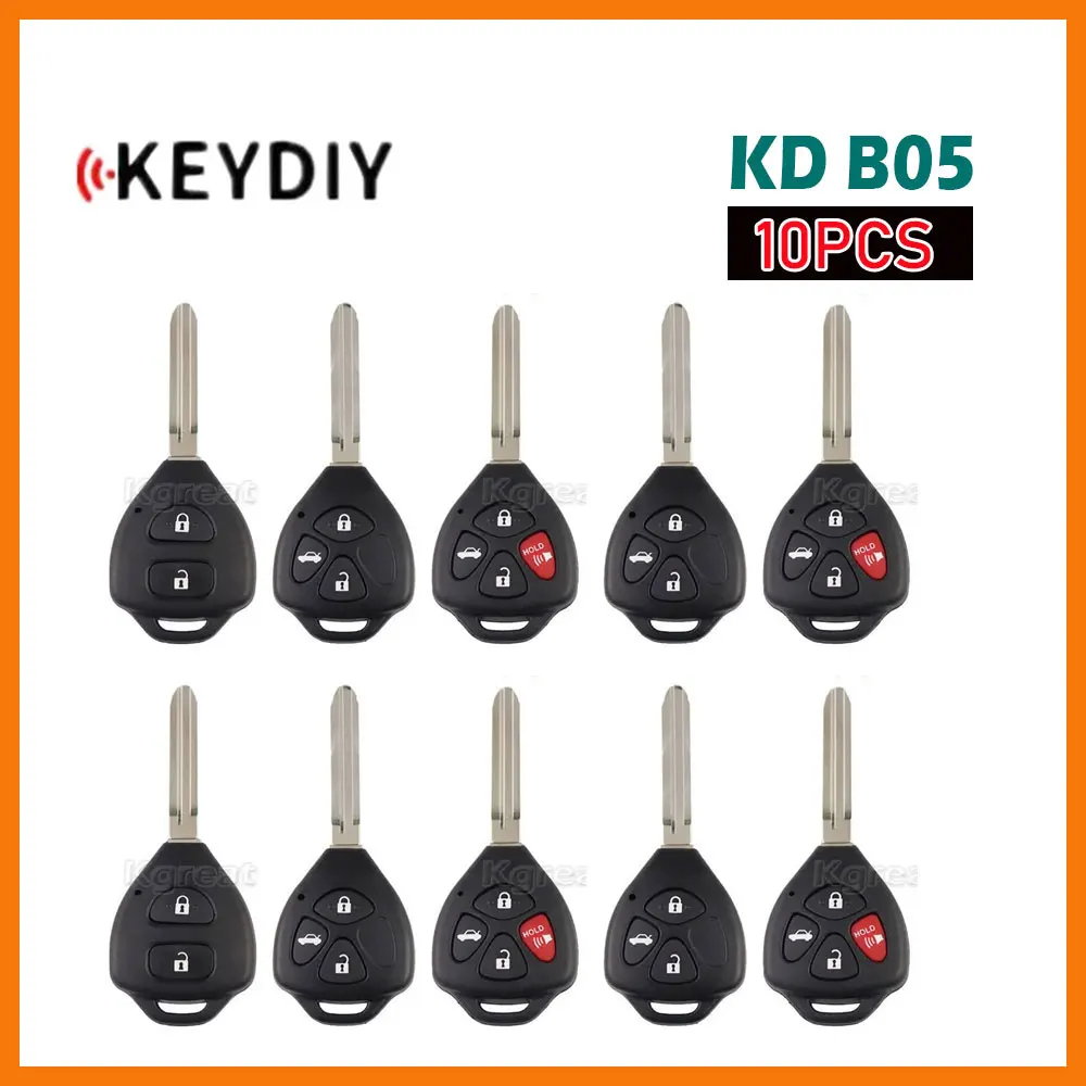 10pcs Keydiy B05 Car Remote Key KD B05-2 B05-3 Universal Remote Control Key for Toyota Style Car Key for KD900 Kd-x2 KD Mini