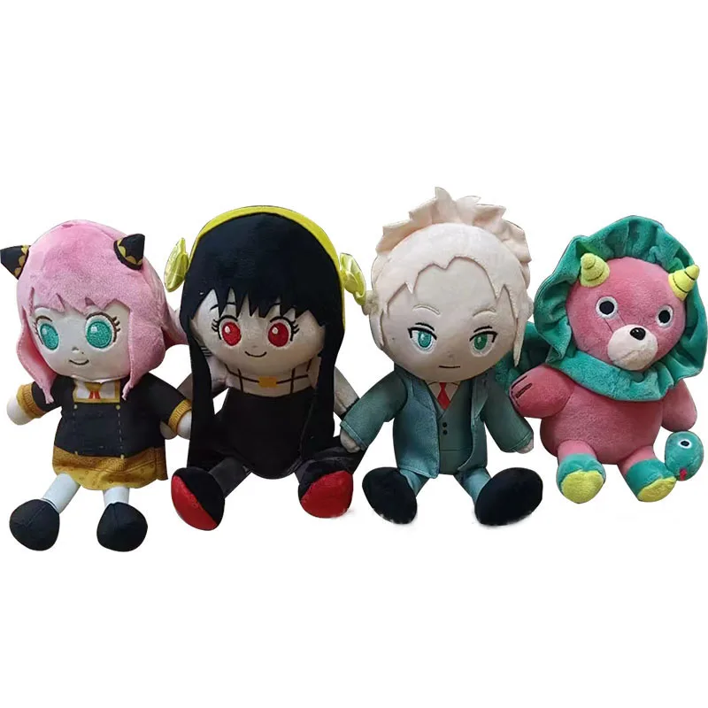 Wholesale 12pcs/lot 25cm Anime SPY FAMILY Plush Toy Twilight Anya Forger Pet lion Chimera Stuffed Dolls gifts for Boys Girls