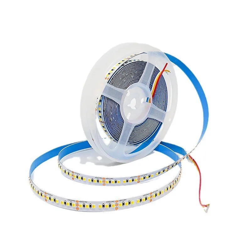 Imagem -06 - Faixa Led de Cor Dupla Regulável Cct Magro Fita 2835 Branco Quente e Branco em Chip 12v 24v 120leds por m 180 Leds por m 5m Milímetros 10 Milímetros