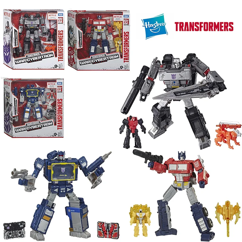 Hasbro Transformers WFC Netflix Optimus Prime Megatron Soundwave 18Cm Anime Original Action Figure Model Toy Gift Collection