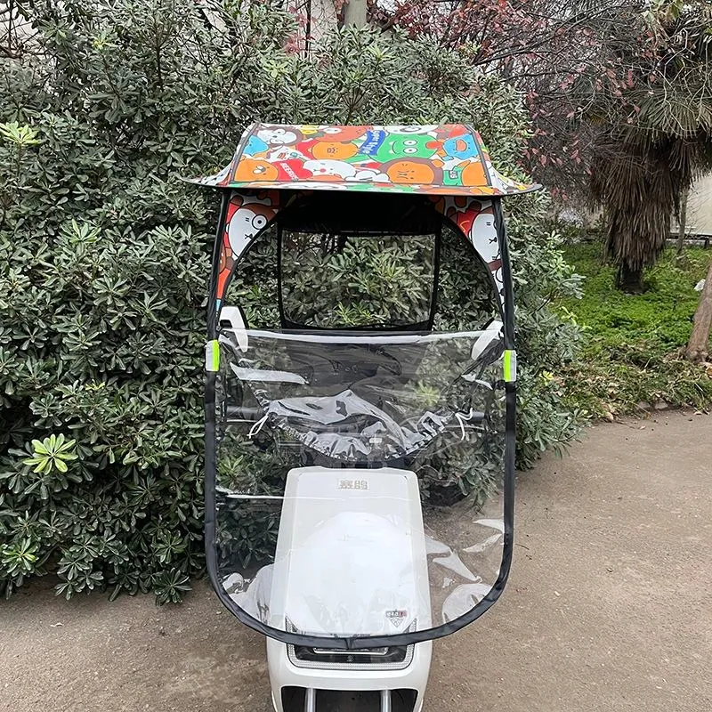New Electric Scooter Rain Sun Shade Canopy Waterproof Sun Protection Cover for Motorcycle Thickened Rain Shelter Rain Cover