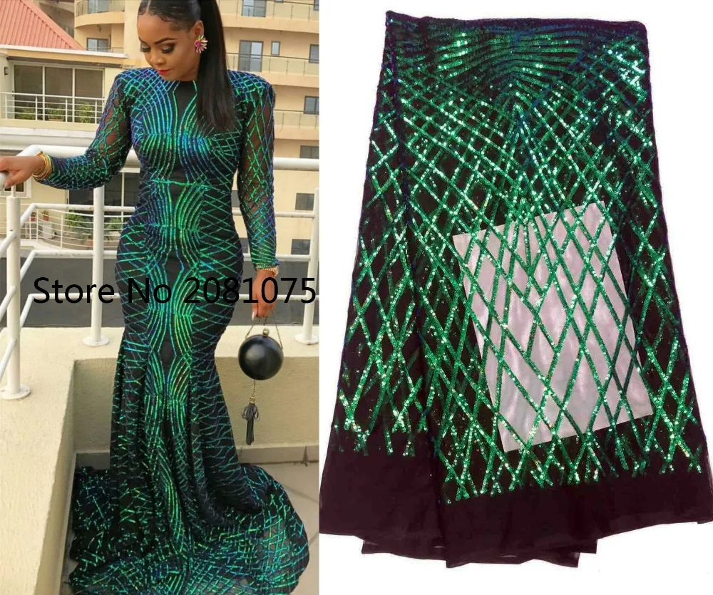 

Luxury African Lace Fabric High Quality French Guipure Lace Fabric 2021 New Arrival Sequins Lace Fabric for Party ALC-WD001