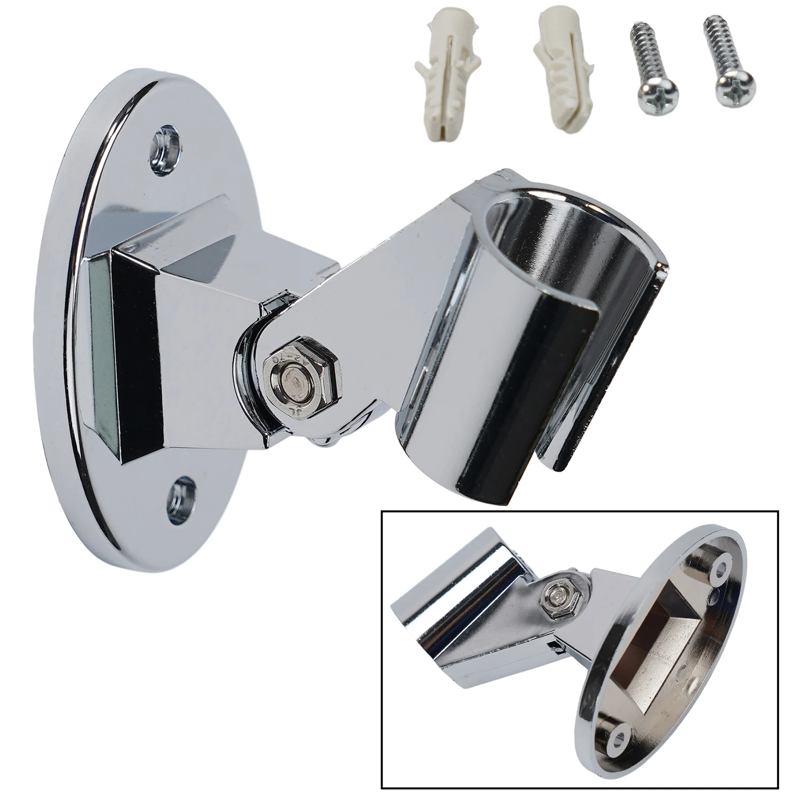 High Quality Hot Sale Shower Bracket Shower Holder 7*5CM ABS Adjustable The Adjustable Function Wall Mount Design Chrome Finish