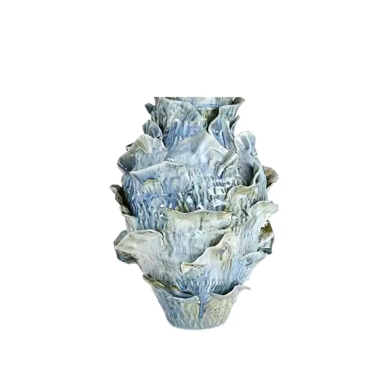 

Nordic light luxury living room decoration, creative home art vase