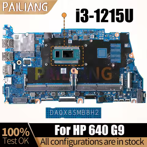 DA0X8SMB8H2 For HP 640 G9 Notebook Mainboard SRLFT i3-1215U Laptop Motherboard DDR4 Full Tested