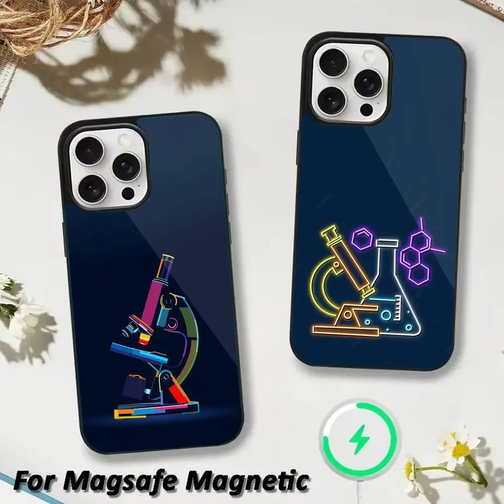

Science Biology Laboratory Phone Case For iPhone 17,16,15,14,13,12,Plus,Pro,Max for Magsafe Magnetic Wireless Charging