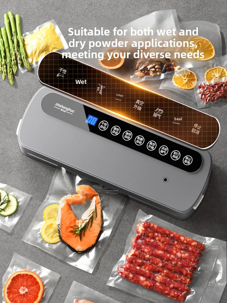 

Fully automatic household small food evacuation plastic sealing fresh-keeping machine