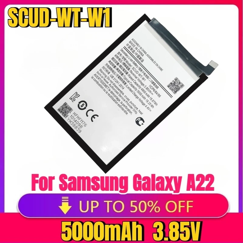 

New High Quality Replacement SCUD-WT-W1 WT-S-W1 Battery for Samsung Galaxy A22 5G/A22s 5G SM-A226B SM-A226B/DS SM-A226B/DSN