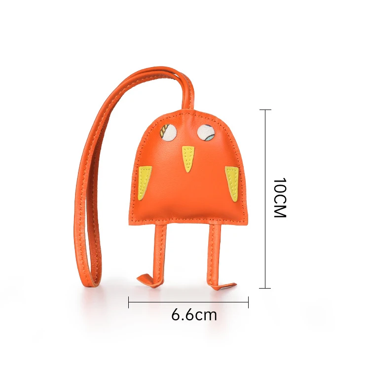 Waterproof Sewn Bag Pendant Handmade Cute Leather Bagpack Decoration Cowhide Car Keychain Bag Pendant Hanging Accessories