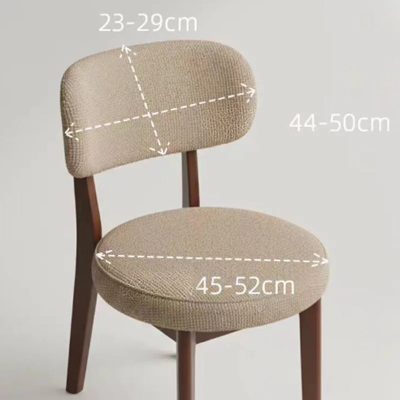

Backrest Chair Covers Soft Plush Chair Covers for Round Seat Curved Back Dining Chair Slipcovers Protector Case Home Decor
