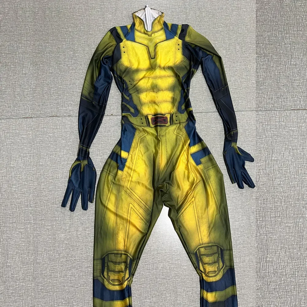 Wolverine filme Cosplay fantasia para adultos e crianças, super-herói Zentai, bodysuit Halloween, homens e meninos