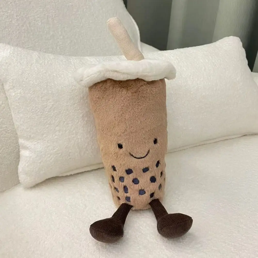 Nette Cartoon Simulierte Perle Milch Tee Tasse Plüsch Puppe Stofftier Lebensmittel Getränke Weiche Puppe Kissen Kissen Kinder Spielzeug Geburtstag Geschenk