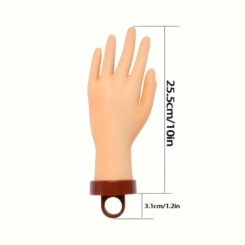 

Nail Practice Hand with Adjustable Desktop Bracket Reusable Mannequin Hands for Beginner Acrylic Gel Salon Training Tools Kit