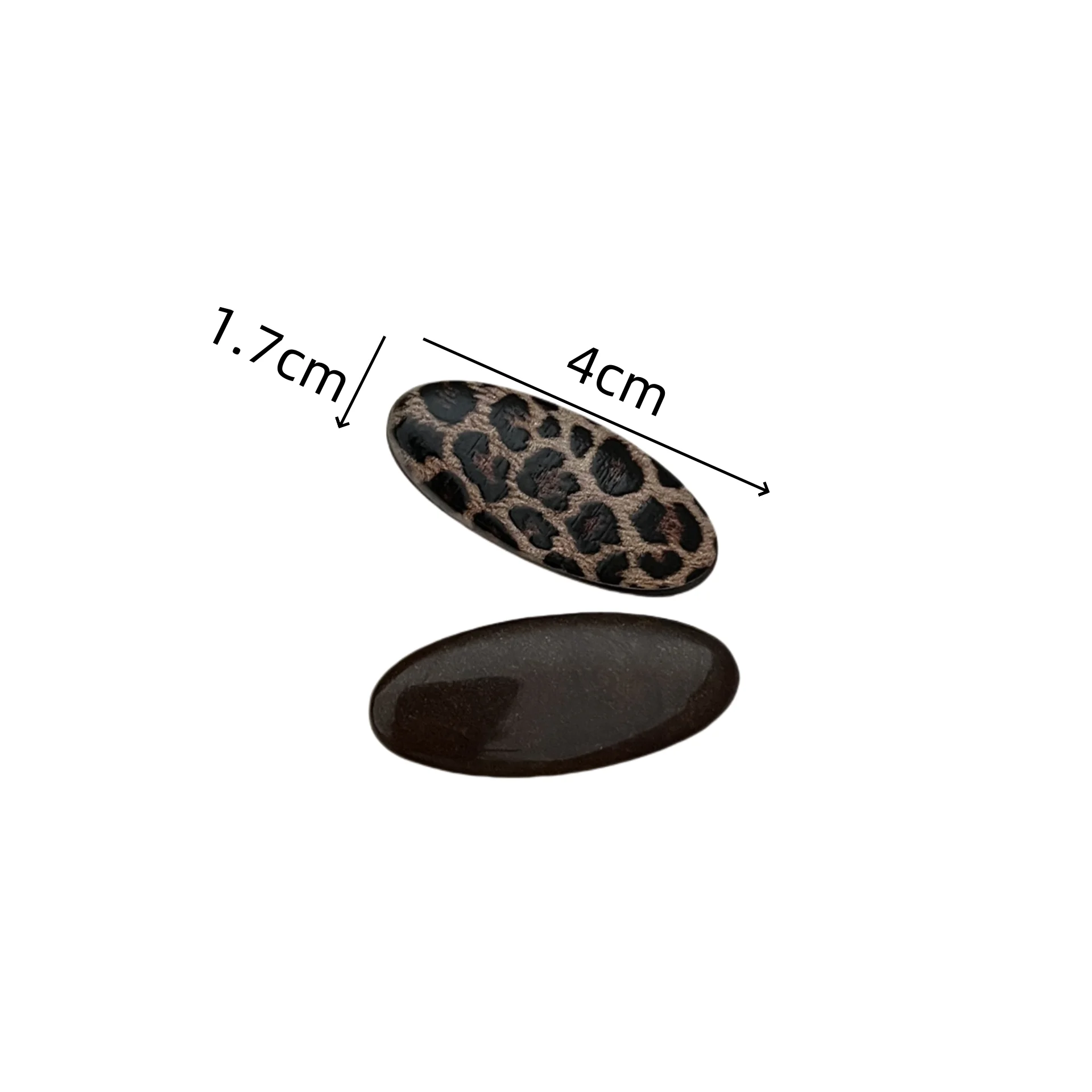 2 Stück Leoparden- und solide ovale Haarspangen, minimalistischer Haarschmuck für Damen-Haarstyling – Detail 3