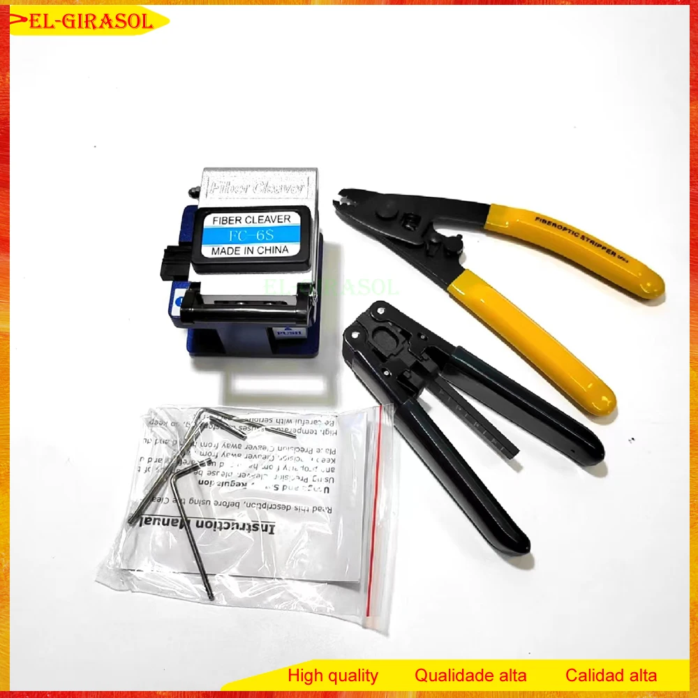 

Original FC-6S cleaver CFS-3 cable stripper fiber optic tool kits Fibre stripping and fiber cleaver FTTH fibra cleaver toolkit