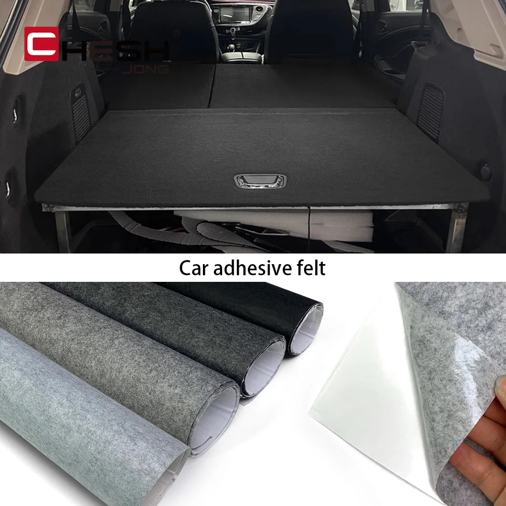 102x200cm DIY Self-Adhesive Automotive Felt Fabric Roll Polyester Non-Slip Carpet for Car Interior Modification Sound Insulation