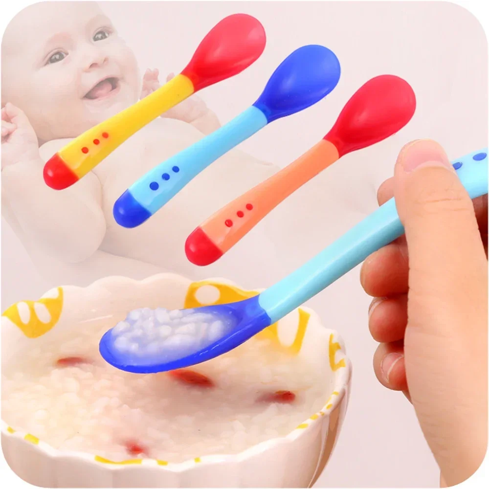 0-5 Years Baby Complementary Tableware Photographic Accessories 40 Degree Temperature Sensitive Colour Changing Soft Silicone