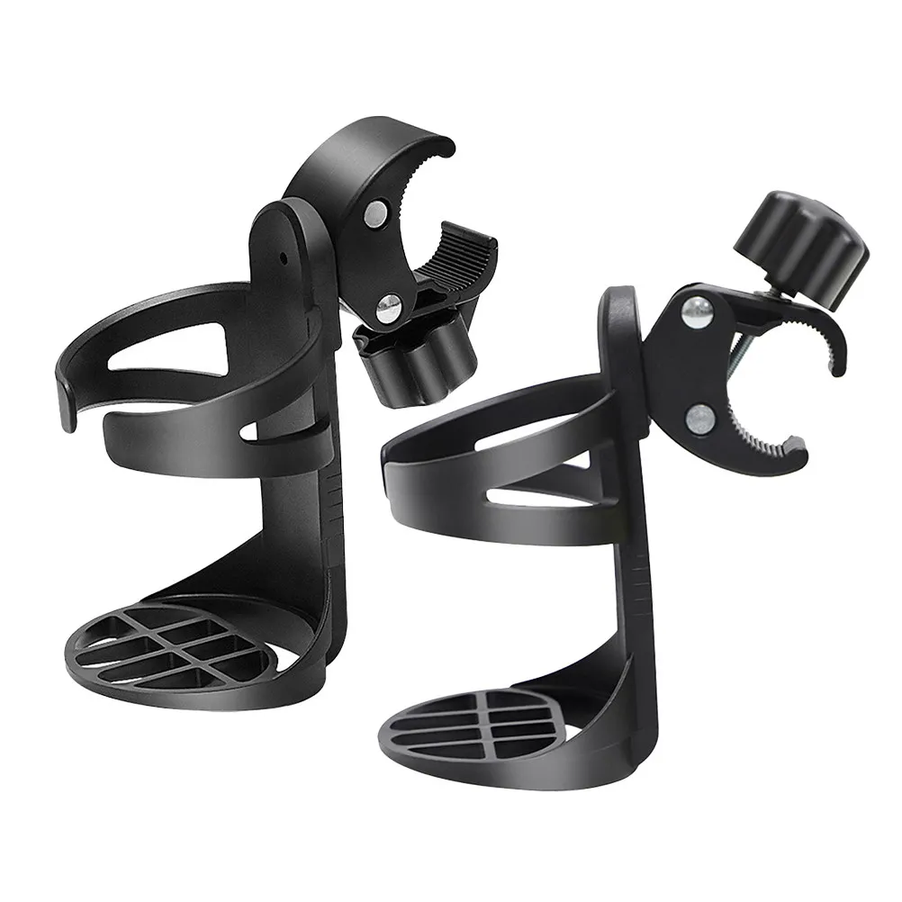 2Pcs Universal Cup Holder for Wheelchair Stroller Walker Clamp on Portable Stable Drink Bottle Rack for Seniors Outdoor Hospital