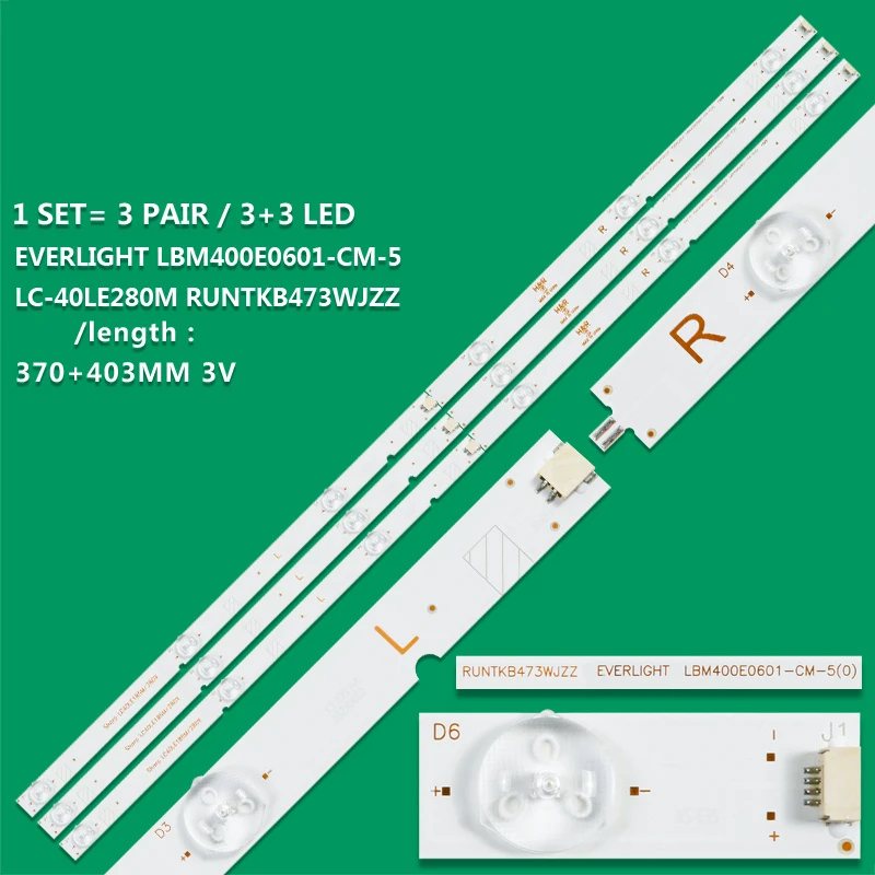 

LED strip LBM400E0601-CM-5 RUNTKB473WJZZ for SHARP LC-40LE280X LC-LE185M LC-40LE280X LC-40LE380X LC-40LE295I