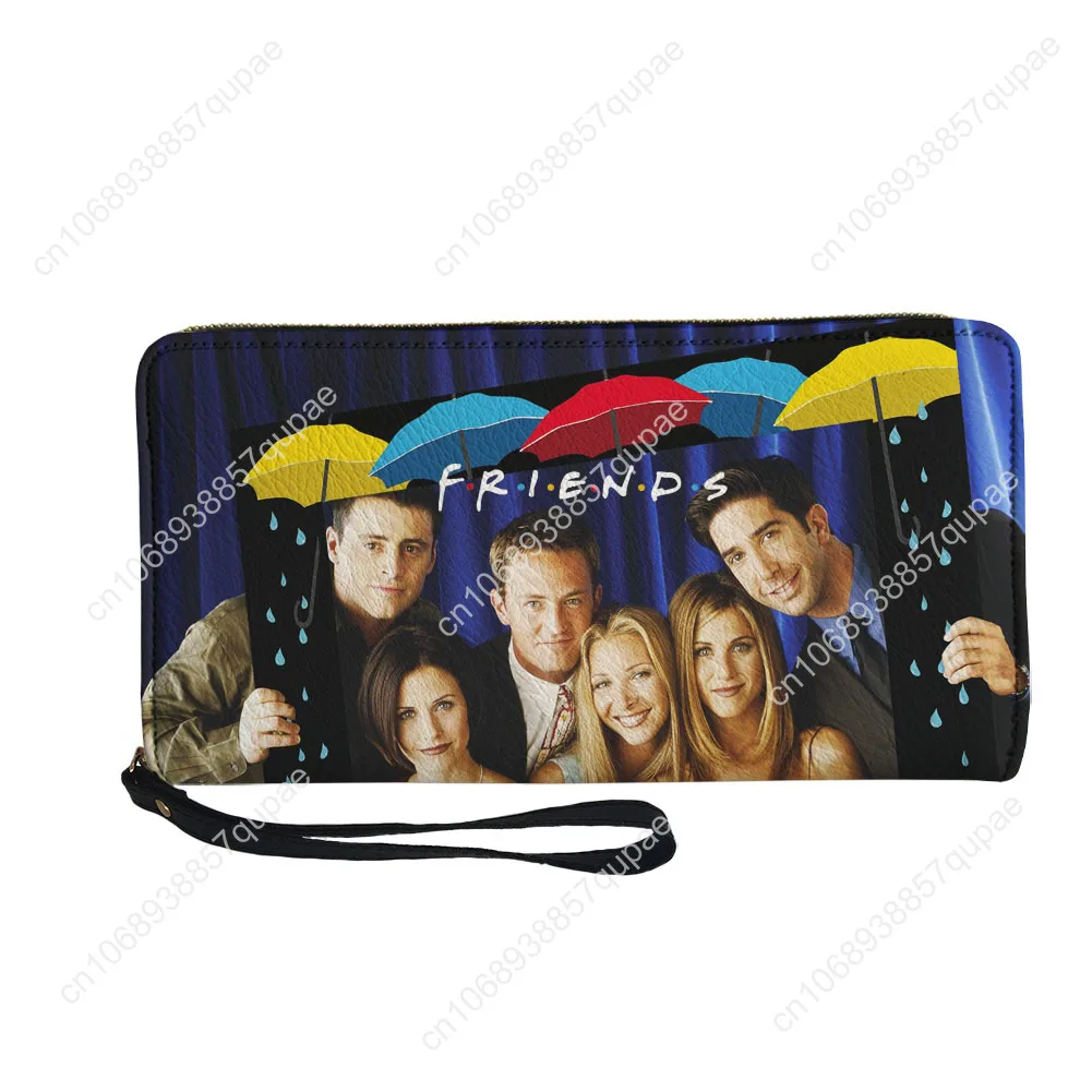 Friends TV Custom Wallet Purse Mens Womens Teenagers Zipper Long Wallets Double Print  Portable Wallet Gift Bag