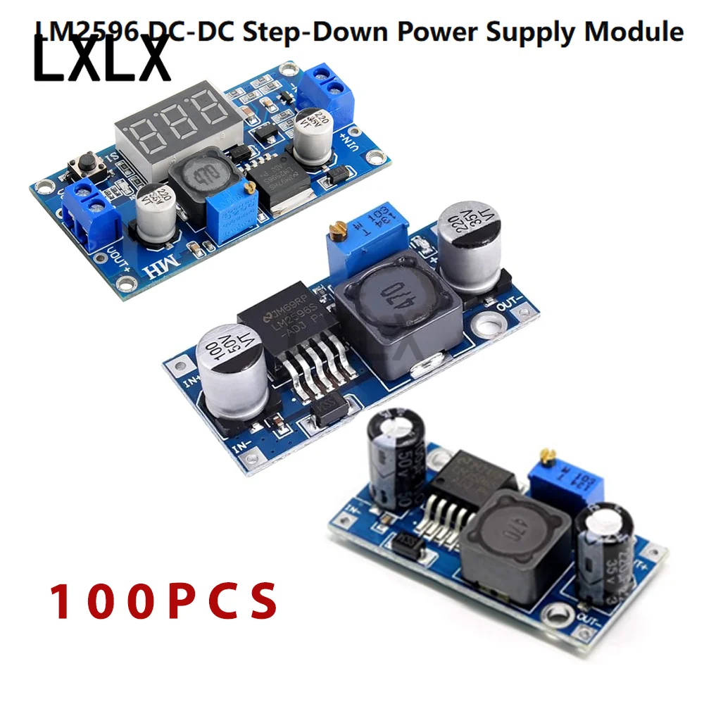 100-pezzi-lm2596s-convertitore-dc-dc-buck-3a-modulo-regolabile-smd-dip-con-condensatore-e-voltmetro-calibrato-lm2596-2596