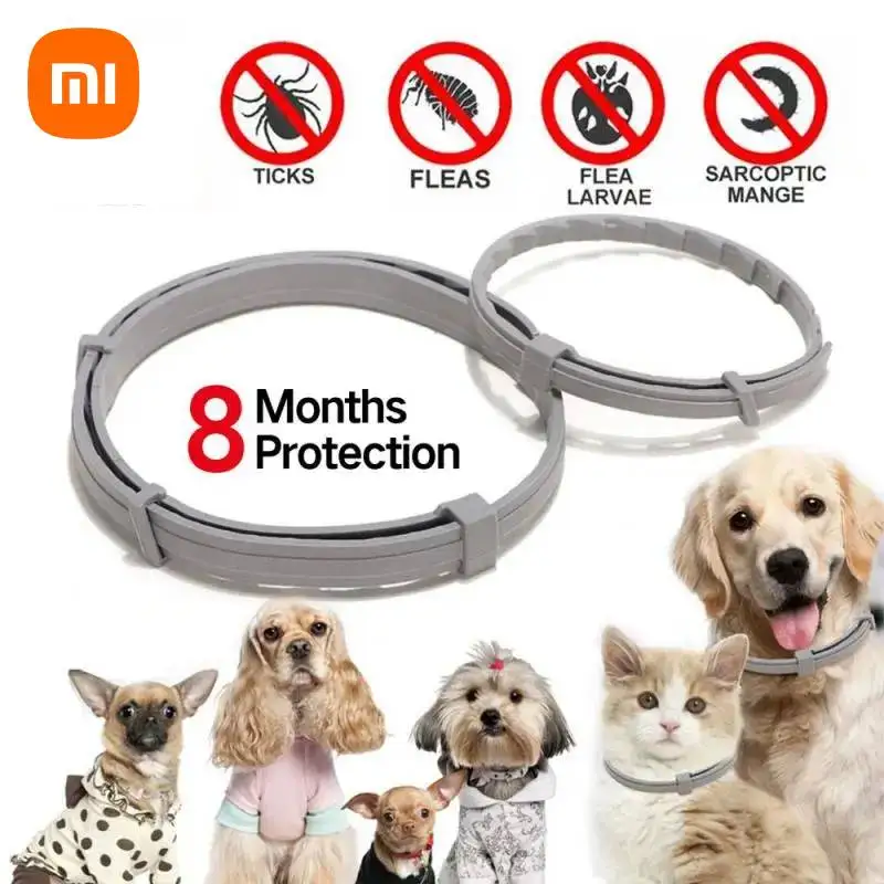 Xiaomi Pet Anti Flea Ticks Antiparasitic Cats Collar Dog Protection Retractable Collars For Puppy Cat Large Dogs Accessories