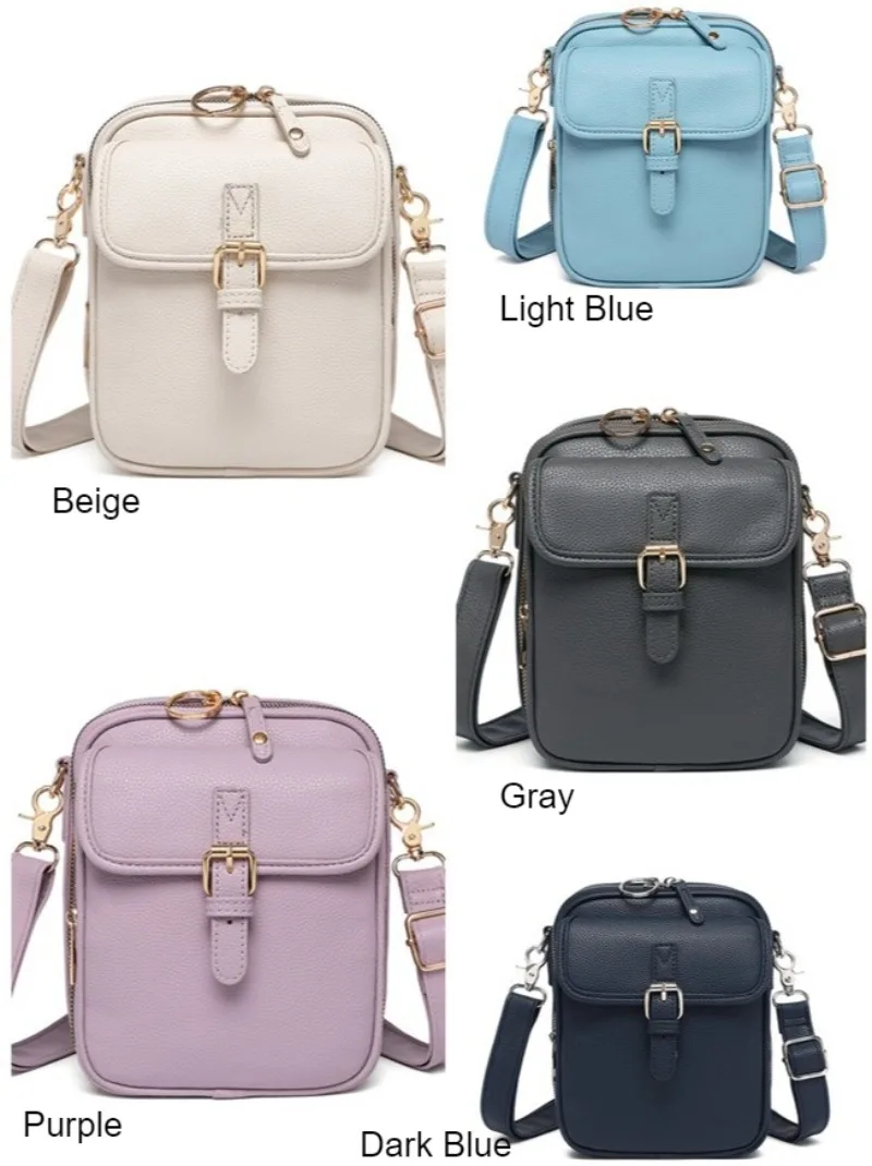 Vintage Schultertasche mit 10 RFID-Fächern, Doppelschichtig, Große Umhängetasche, Tragbare Tägliche Pendler-Tasche, Diebstahlsichere Handtasche für Frauen – Detail 8