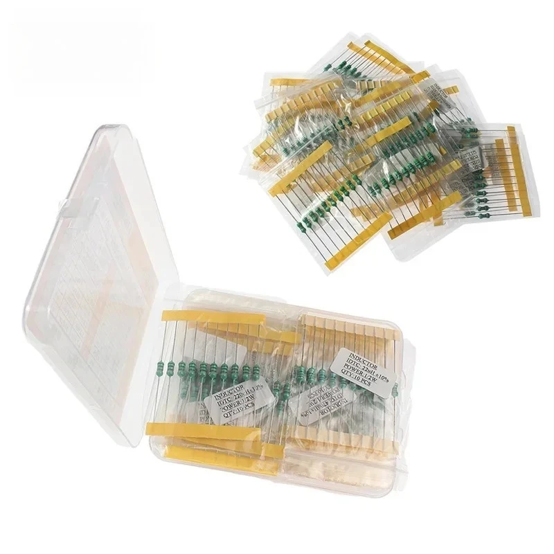 200 шт. 1/2 Вт индуктор 0,5 Вт цветной кольцевой индуктор индукторы 1UH-4,7MH 20 значенийX10 шт. набор индукторов в ассортименте