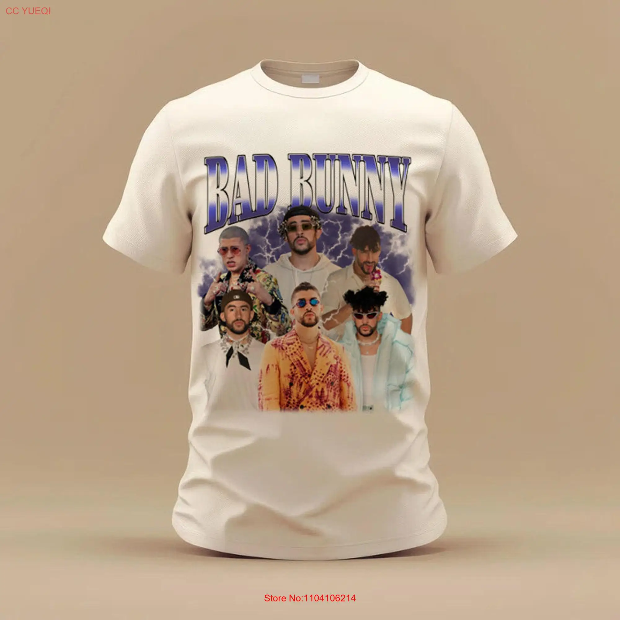 Vintage Limited BAD BUNNY T shirt 90s Grapic SweaT Un Verano s Bootleg horror long or short sleeves