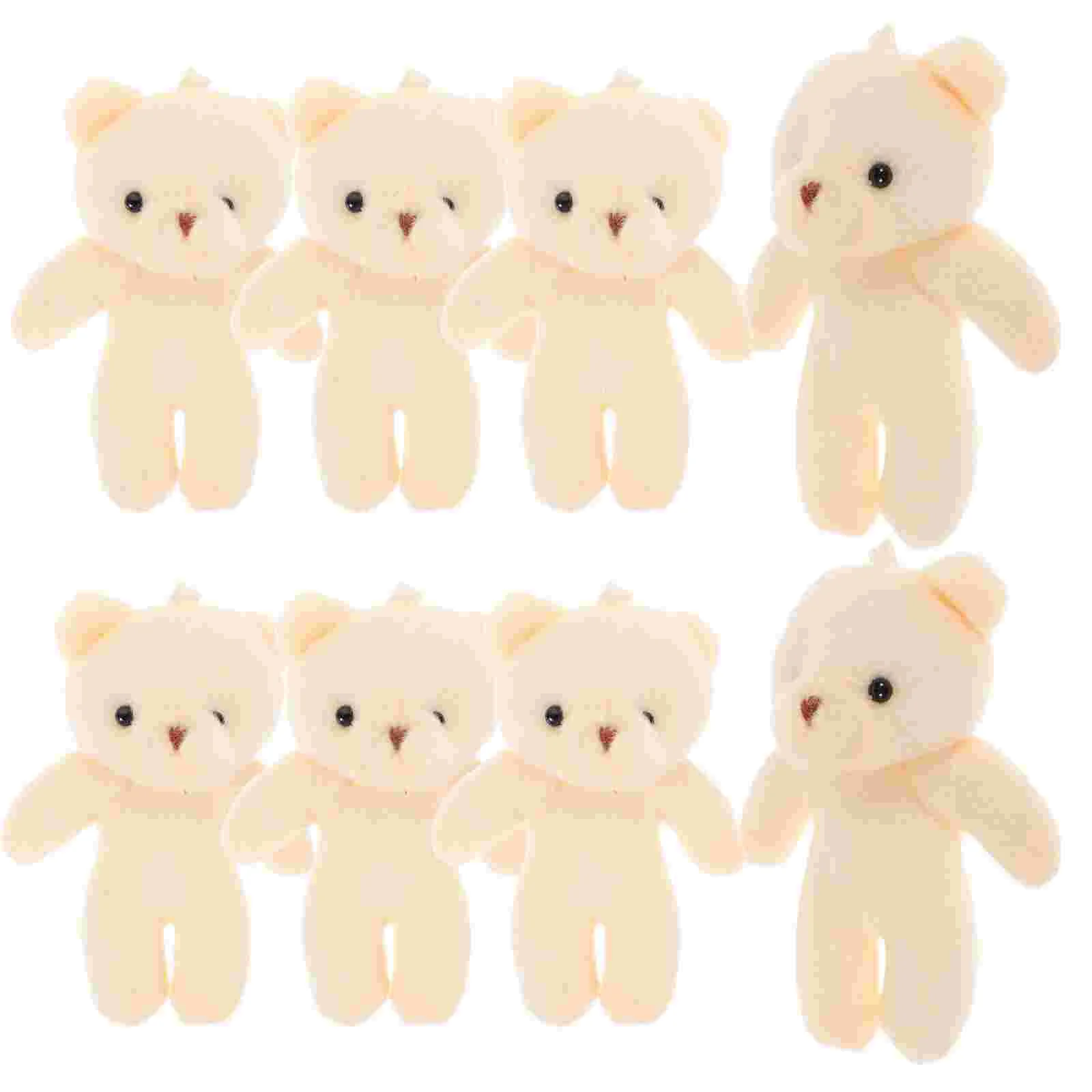 12 Pcs Mini Baby Bears Bulk Ornaments Suspending Figurines Key Ring Pp Cotton Toys