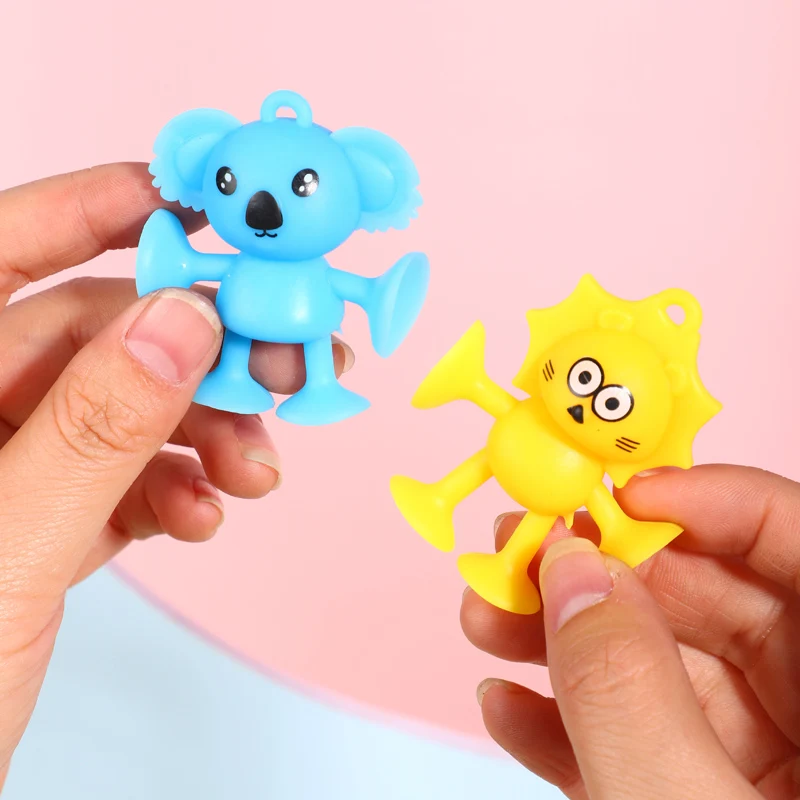 Animals Suction Cup Toy, Multicolored Textured Sucker, Interactive Toys For Kindergarten, Gift For 3+Years Children