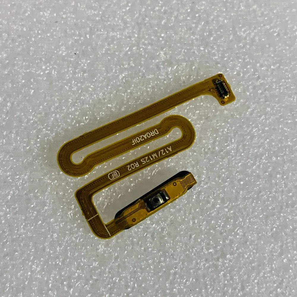 For Samsung Galaxy A12 A125 M127 Home Button Side Key Flex Cable with Fingerprint Touch ID  Power Switch ON OFF